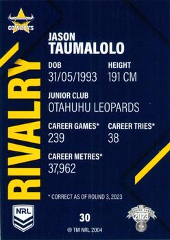 2023 NRL Traders Rivalry #30 Jason Taumalolo Back